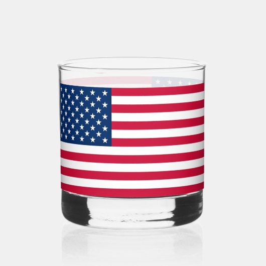 Amerikaanse vlag VS Whisky Glas (Voorkant)