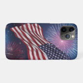 Amerikaanse vlag & Vuurwerk Case-Mate iPhone Case (Achterkant (horizontaal))