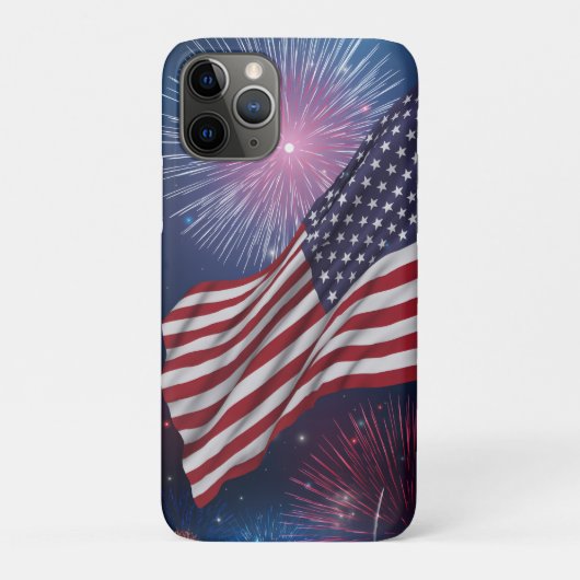 Amerikaanse vlag & Vuurwerk Case-Mate iPhone Case (Achterkant)