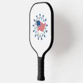 Amerikaanse Vlag Vuurwerk explosie 4 juli Pickleball Paddle (Links)