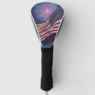 Amerikaanse Vlag & Vuurwerk Golfheadcover
