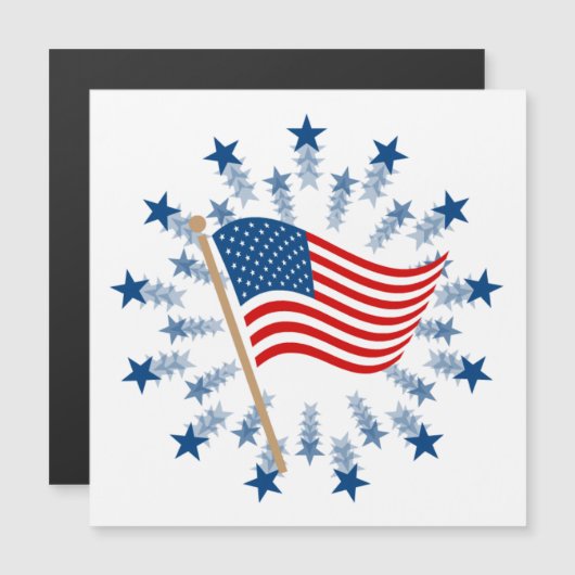 Amerikaanse Vlag Vuurwerk Sterrenexplosie 4 juli (Voorkant / Achterkant)