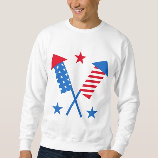 Amerikaanse vlag vuurwerk trui (Voorkant)