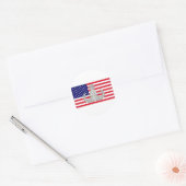 Amerikaanse vlag w / EOD Badge Ronde Sticker (Envelop)
