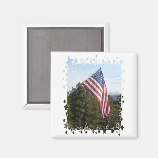 Amerikaanse vlag w/sterren magneet (Voorkant / Achterkant)