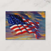 AMERIKAANSE VLAG WAAR IN DE VISITEKAARTJES VAN DE  (Achterkant)