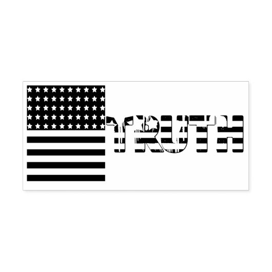 Amerikaanse vlag - Waarheid Rubberstempel (Afrduk)
