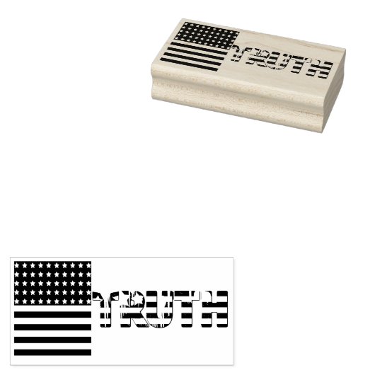 Amerikaanse vlag - Waarheid Rubberstempel (Gestempeld)