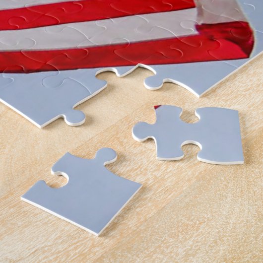 Amerikaanse vlag | Wachten in de wind Legpuzzel (Zijkant)