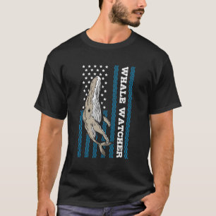 Amerikaanse vlag walvis Watcher T-shirt