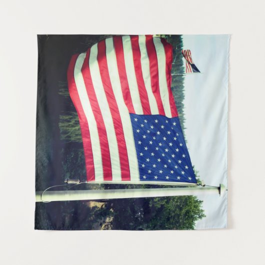 Amerikaanse vlag wandkleed (Voorkant (horizontaal))