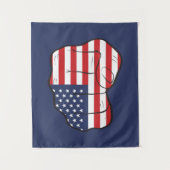 Amerikaanse vlag wandkleed (Voorkant)