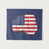 Amerikaanse vlag wandkleed (Voorkant (horizontaal))