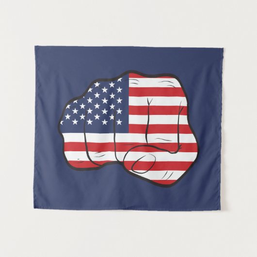 Amerikaanse vlag wandkleed (Voorkant (horizontaal))