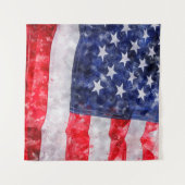 Amerikaanse vlag wandkleed (Voorkant (horizontaal))