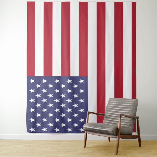 AMERIKAANSE VLAG WANDKLEED (In situ)