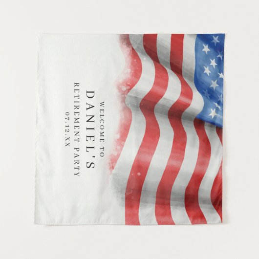 Amerikaanse vlag wandkleed (Voorkant (horizontaal))