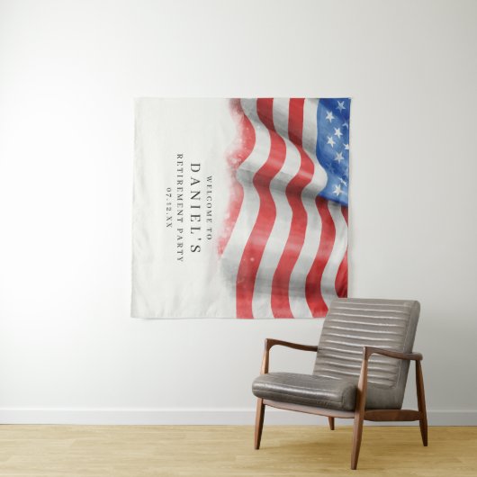 Amerikaanse vlag wandkleed (In Situ (horizontaal))