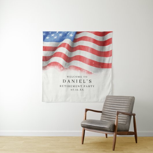 Amerikaanse vlag wandkleed (In situ)