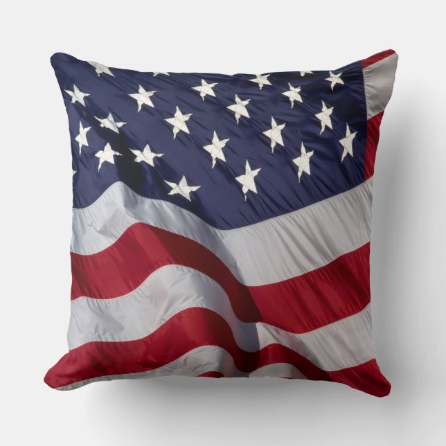 Amerikaanse vlag wandklok kussen (Voorkant)