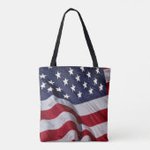 Amerikaanse vlag wandklok tote bag (Achterkant)