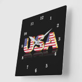 Amerikaanse vlag wandklok VS (Hoek)