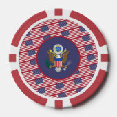 Amerikaanse vlag & Wapen, Verenigde Staten Poker Chips (Voorkant)