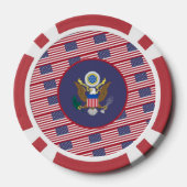 Amerikaanse vlag & Wapen, Verenigde Staten Poker Chips (Achterkant)