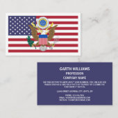 Amerikaanse vlag & wapen, Verenigde Staten Visitekaartje (Voorkant / Achterkant)