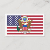 Amerikaanse vlag & wapen, Verenigde Staten Visitekaartje (Voorkant)