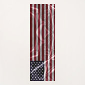 Amerikaanse vlag wappert rood, wit en sterrenblauw yogamat (Voorkant)