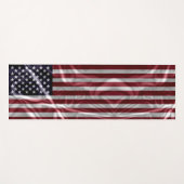 Amerikaanse vlag wappert rood, wit en sterrenblauw yogamat (Voorkant (horizontaal))