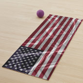 Amerikaanse vlag wappert rood, wit en sterrenblauw yogamat