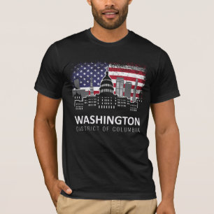 Amerikaanse vlag Washington DC T-shirt