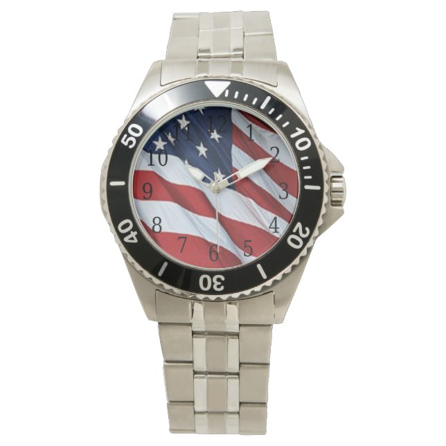 Amerikaanse vlag Watch Horloge (Voorkant)