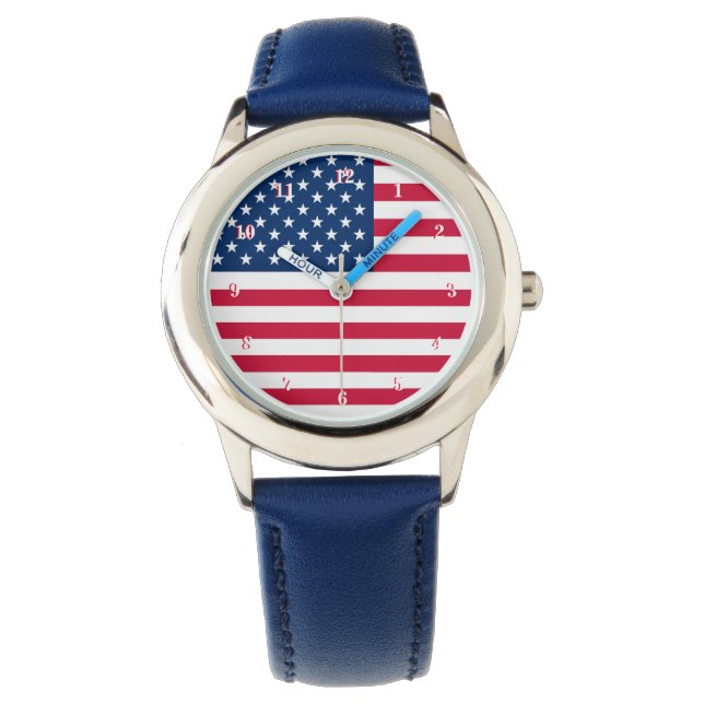 Amerikaanse vlag Watch Horloge (Voorkant)