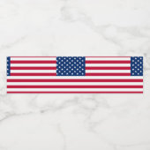 Amerikaanse vlag waterfles etiket (Enkel label)