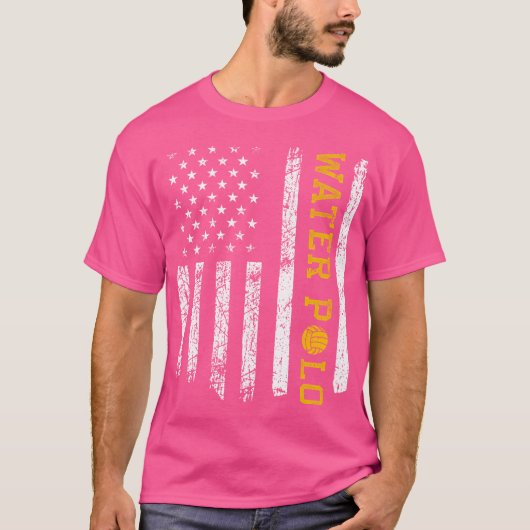 Amerikaanse vlag waterpolo t-shirt (Voorkant)
