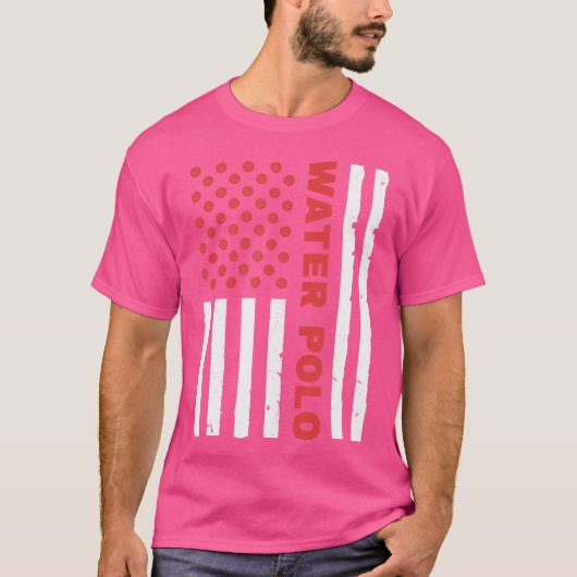 Amerikaanse vlag Waterpolo Team Waterpolo T-shirt (Voorkant)