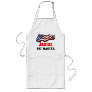 Amerikaanse vlag Waving American, Pit Master Lang Schort