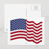 Amerikaanse vlag Waving Briefkaart (Voorkant / Achterkant)