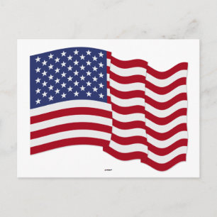 Amerikaanse vlag Waving Briefkaart