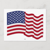 Amerikaanse vlag Waving Briefkaart (Voorkant)