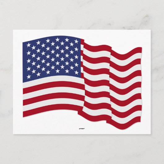 Amerikaanse vlag Waving Briefkaart (Voorkant)