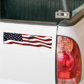 Amerikaanse vlag Waving Bumpersticker (Op Truck)