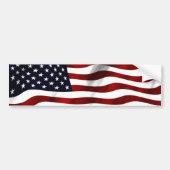 Amerikaanse vlag Waving Bumpersticker (Voorkant)