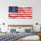 Amerikaanse vlag Waving Canvas Afdruk (Insitu (Slaapkamer))