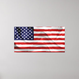 Amerikaanse vlag Waving Canvas Afdruk
