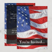 Amerikaanse vlag, Waving in Wind Kaart (Voorkant / Achterkant)