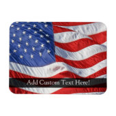 Amerikaanse vlag, Waving in Wind Magneet (Horizontaal)